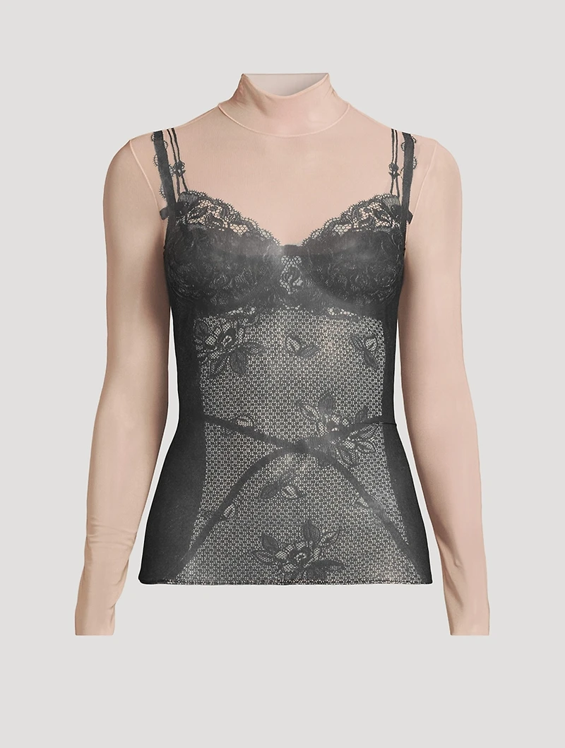 Trompe L'œil Lingerie Top