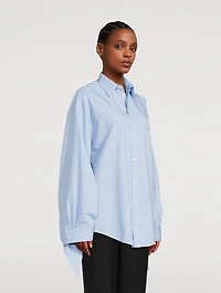 Tie-Cuff Shirt Stripe Print