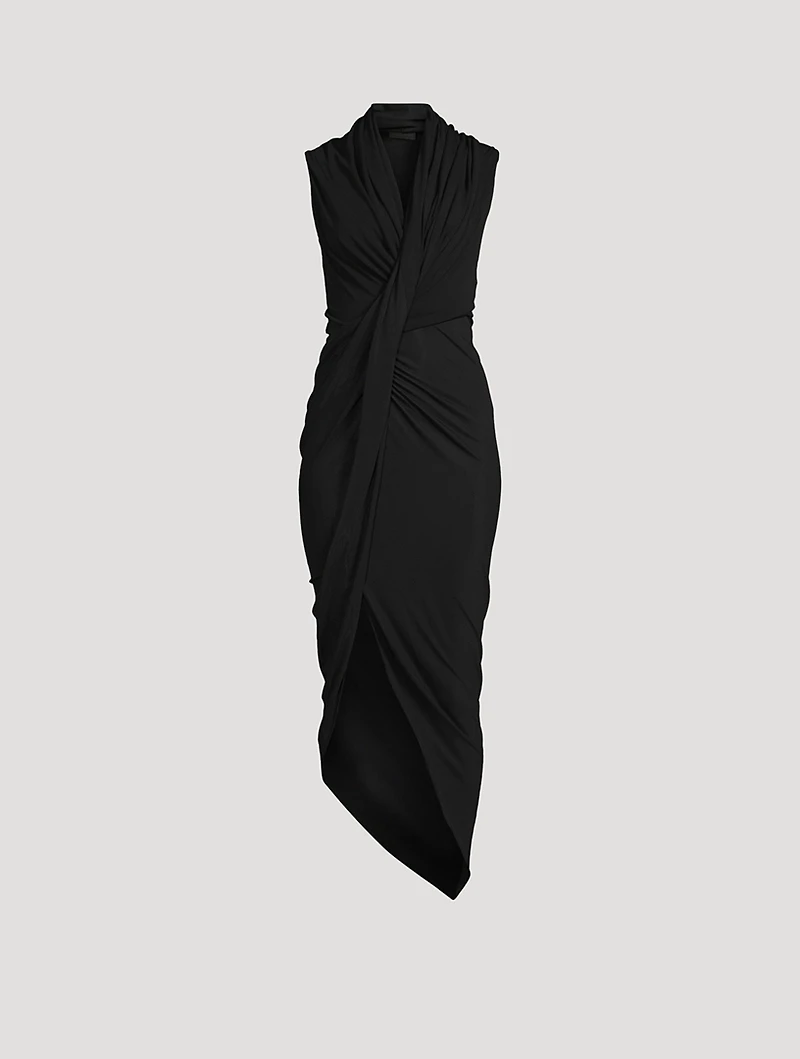 Draped Crêpe Jersey Dress