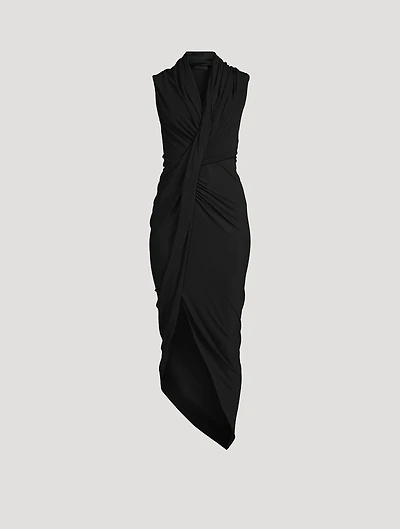 Draped Crêpe Jersey Dress