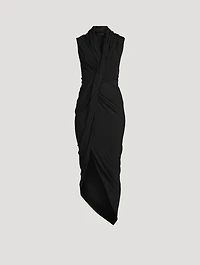 Draped Crêpe Jersey Dress