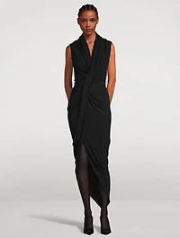 Draped Crêpe Jersey Dress