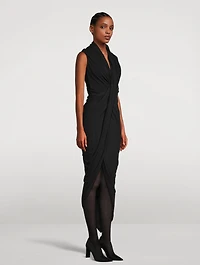 Draped Crêpe Jersey Dress