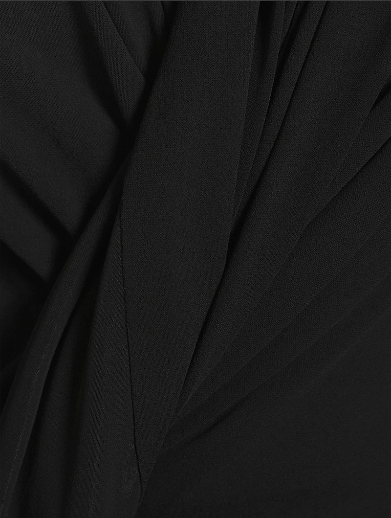 Draped Crêpe Jersey Dress