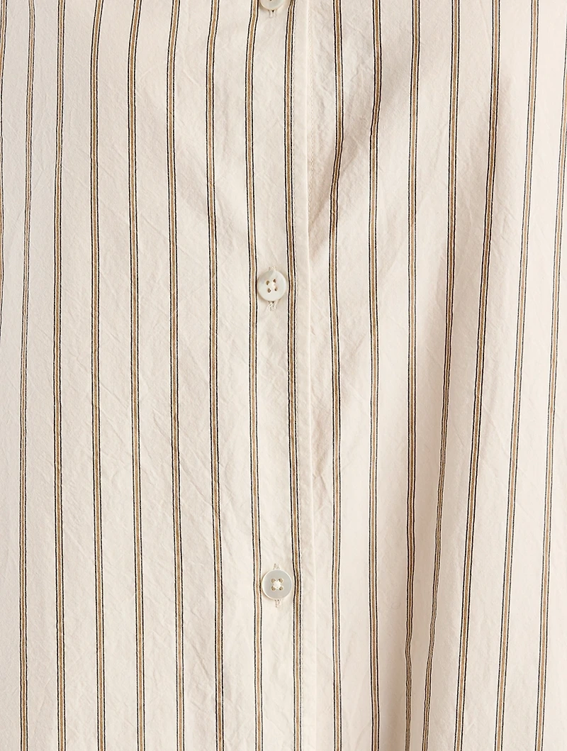 Chihiro Cotton Shirt Dress Stripe Print