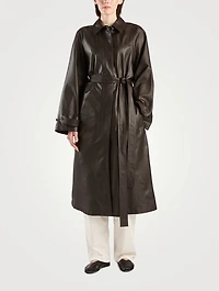 Ryota Leather Trench Coat