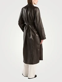 Ryota Leather Trench Coat