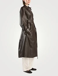 Ryota Leather Trench Coat
