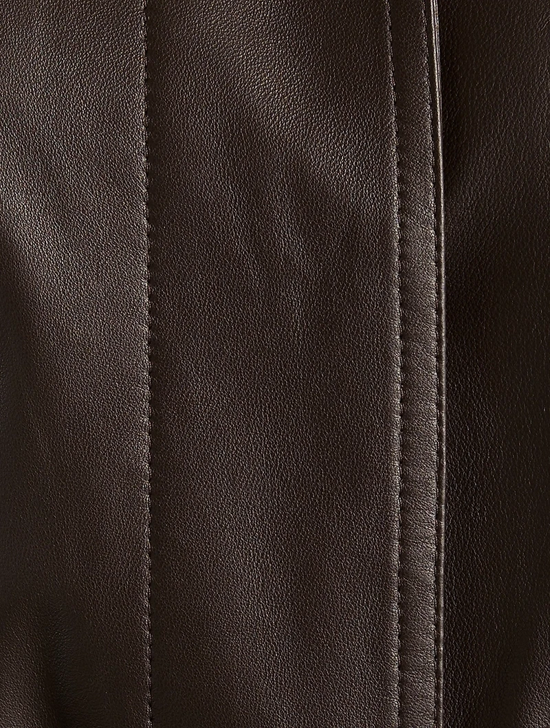 Ryota Leather Trench Coat