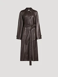 Ryota Leather Trench Coat