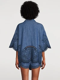 Coco Embroidered Denim Shirt