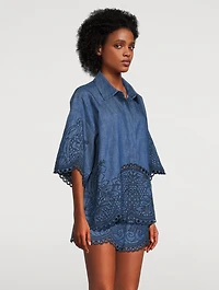Coco Embroidered Denim Shirt