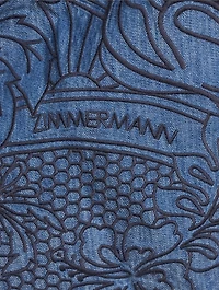 Coco Embroidered Denim Shorts