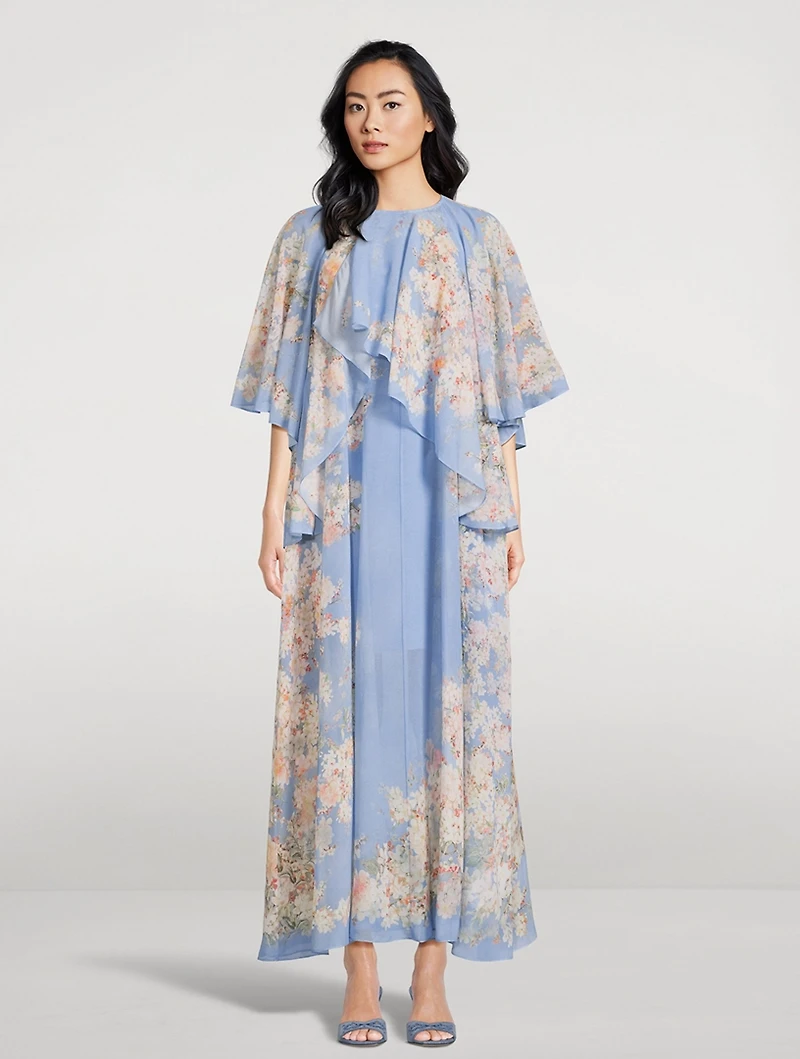 Cascadian Tiered Maxi Dress Floral Print