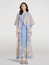 Cascadian Tiered Maxi Dress Floral Print