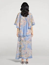 Cascadian Tiered Maxi Dress Floral Print