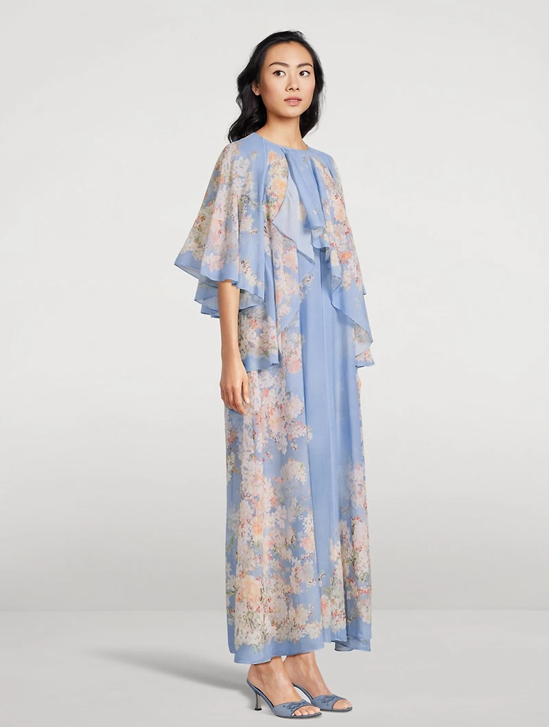 Cascadian Tiered Maxi Dress Floral Print