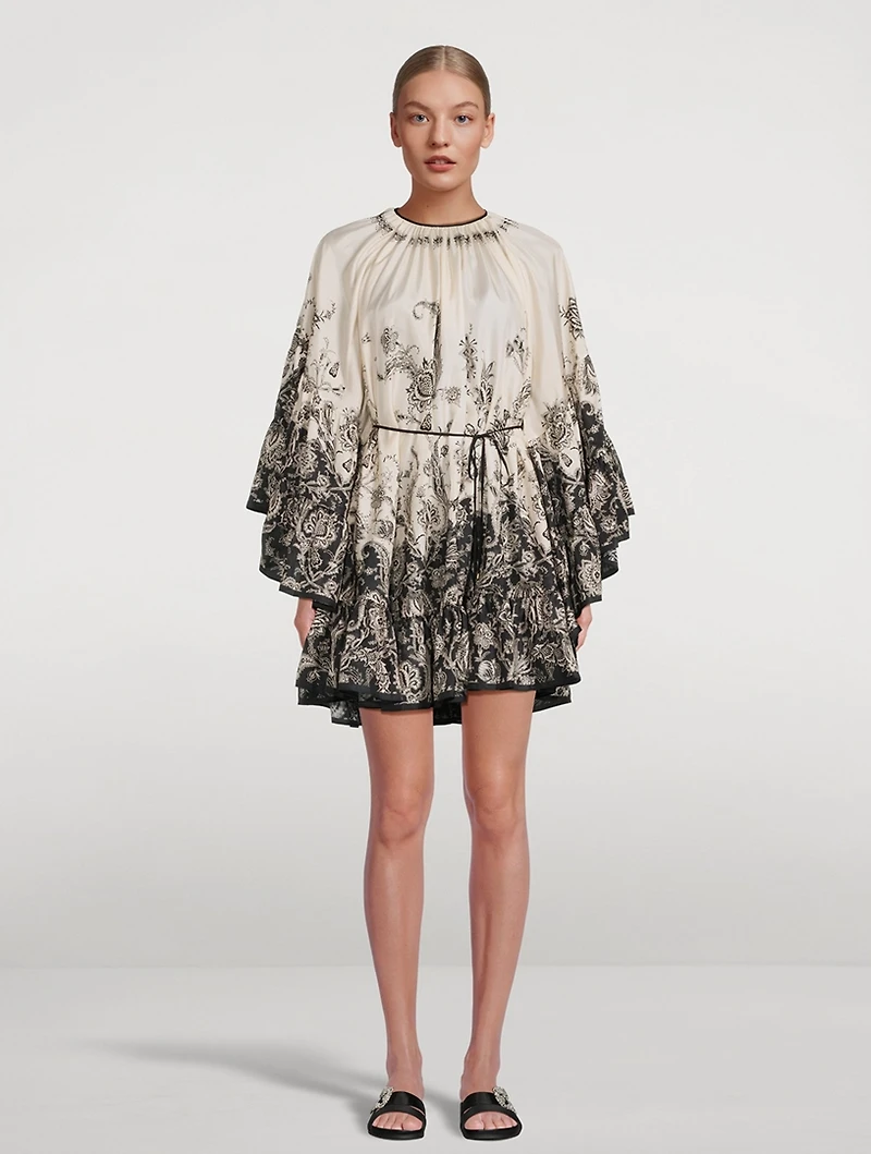 Rhiannon Silk Mini Dress Paisley Print