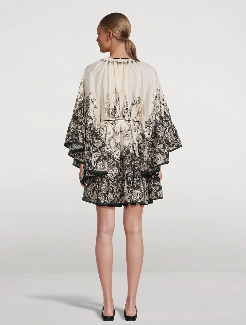 Rhiannon Silk Mini Dress Paisley Print