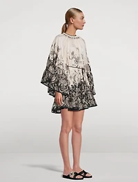 Rhiannon Silk Mini Dress Paisley Print