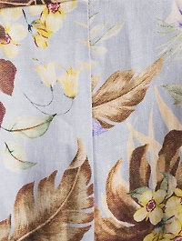 Coco Linen Midi Skirt Floral Print
