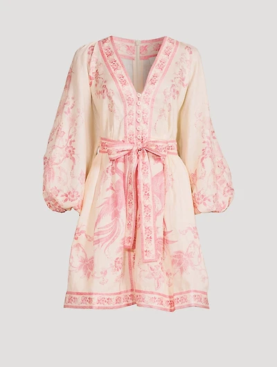 Lucky Belted Mini Dress Floral Print