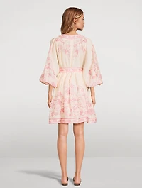 Lucky Belted Mini Dress Floral Print
