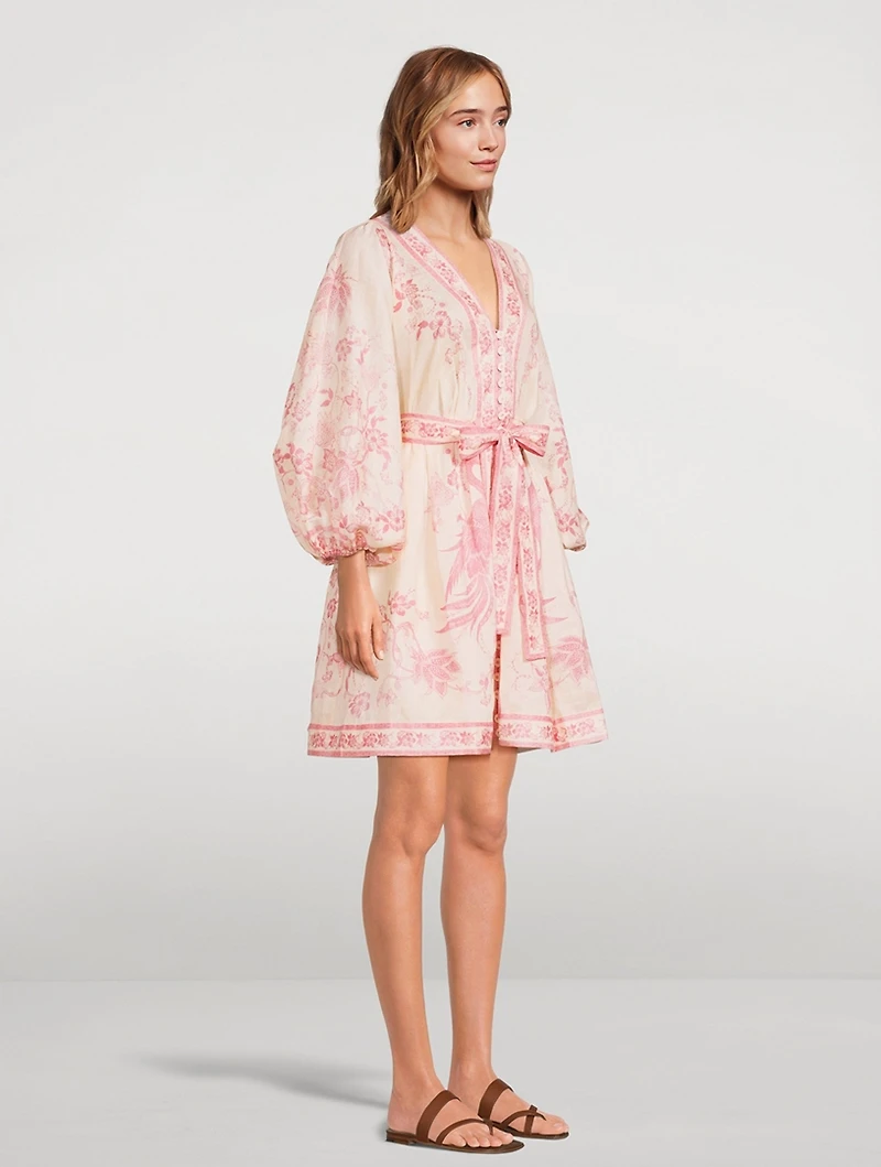 Lucky Belted Mini Dress Floral Print