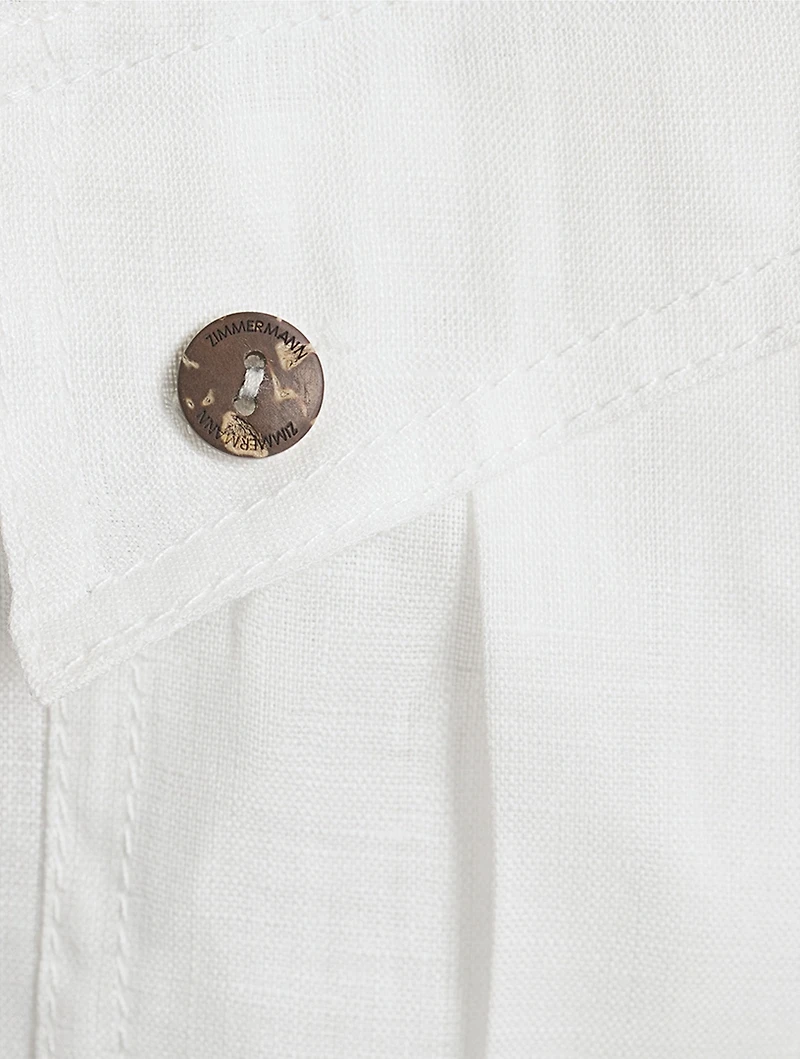 Rhiannon Belted Linen Jumpsuit