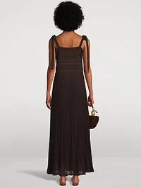 Lucky Metallic Ribbed Midi Dress