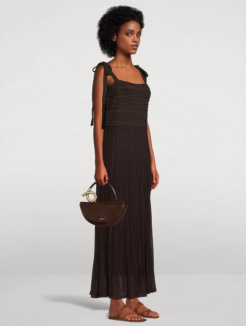 Lucky Metallic Ribbed Midi Dress
