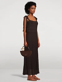 Lucky Metallic Ribbed Midi Dress