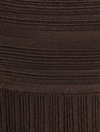 Lucky Metallic Ribbed Midi Dress