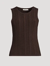 Lucky Metallic Ribbed Tank Top