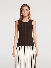 Lucky Metallic Ribbed Tank Top