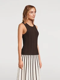 Lucky Metallic Ribbed Tank Top