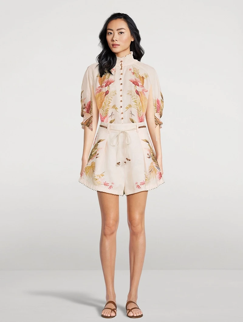 Ascension Puff-Sleeve Blouse Floral Print