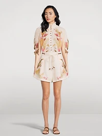 Ascension Puff-Sleeve Blouse Floral Print
