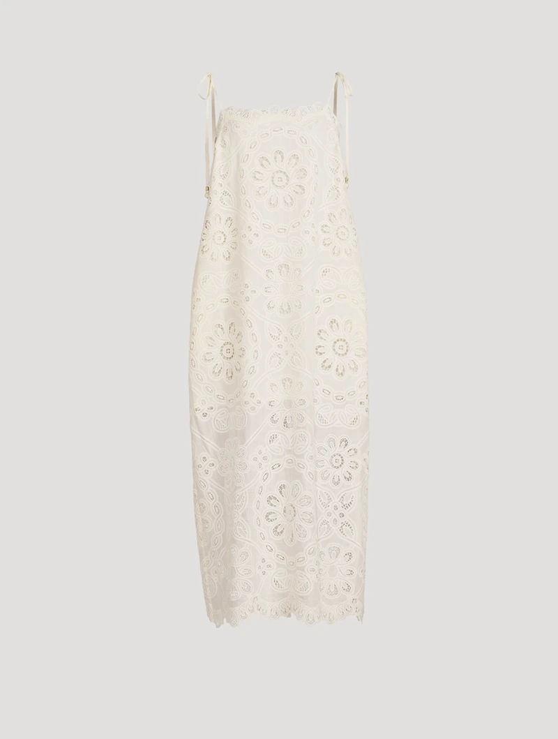 Rhiannon Embroidered Lace Midi Dress