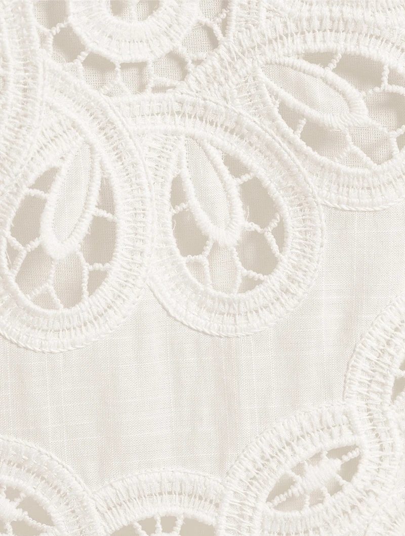 Rhiannon Embroidered Lace Midi Dress