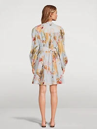 Ascension Linen Mini Dress Floral Print