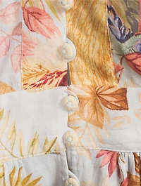 Ascension Linen Mini Dress Floral Print
