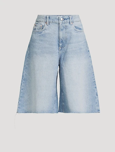 Lucila Wide-Leg Denim Shorts