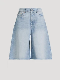 Lucila Wide-Leg Denim Shorts