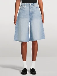 Lucila Wide-Leg Denim Shorts