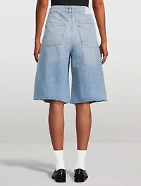 Lucila Wide-Leg Denim Shorts