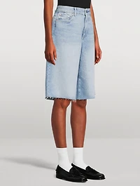 Lucila Wide-Leg Denim Shorts