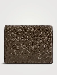 Pebble Grain Leather Double Card Holder