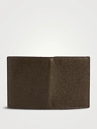 Pebble Grain Leather Double Card Holder