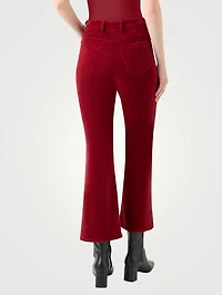 Cali Cropped Velvet Trousers